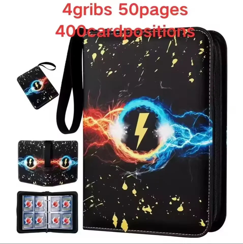 NEW-- 400PCS *Poke moned!!!Album Binder Photocard PU Zipper Photo Album Carte Holder Toy Collection Folder Letters Cards' Hobby