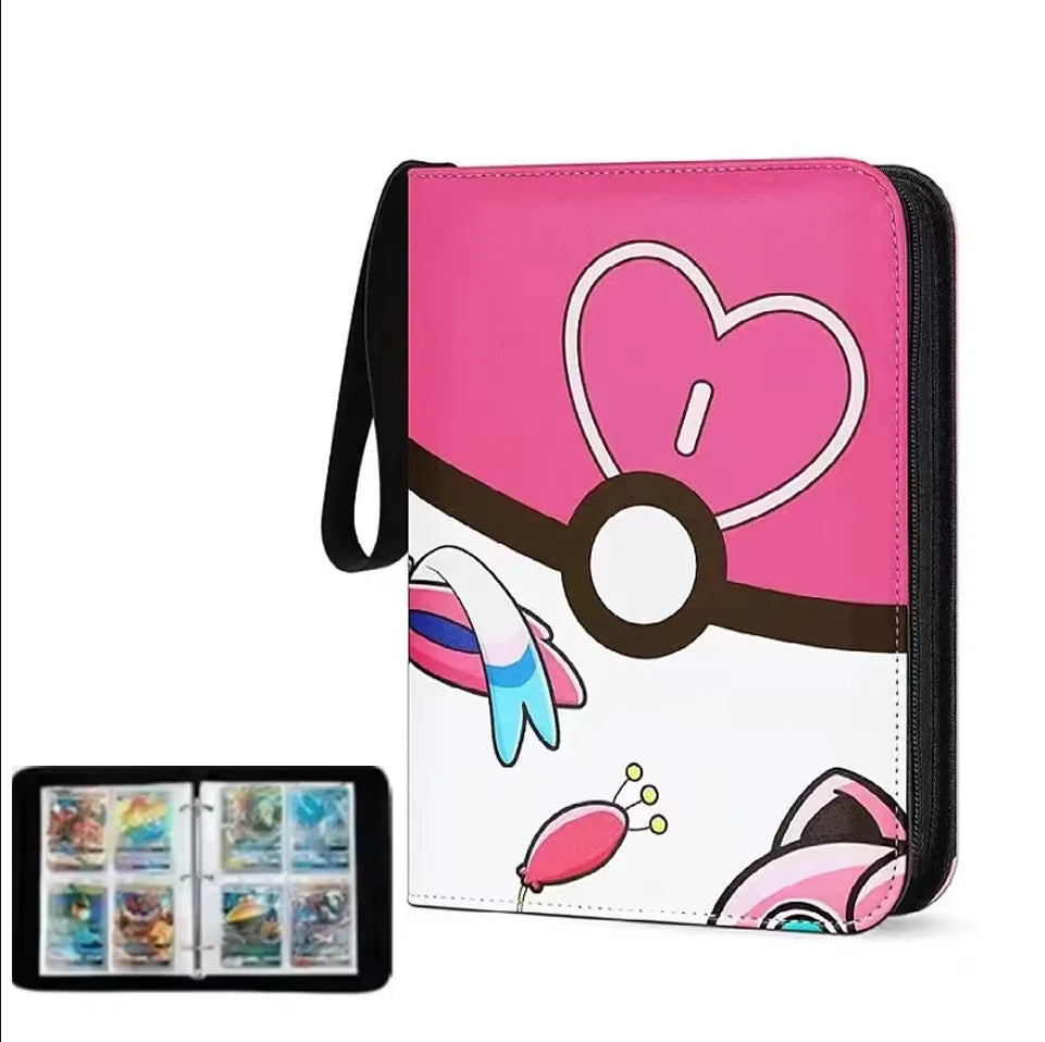 NEW-- 400PCS *Poke moned!!!Album Binder Photocard PU Zipper Photo Album Carte Holder Toy Collection Folder Letters Cards' Hobby